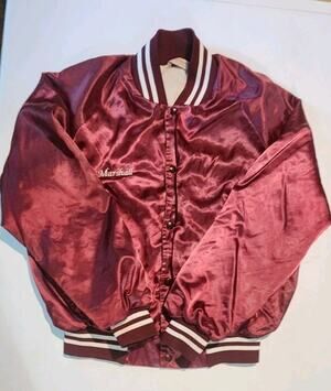 Marshall Bomber Jacket Satin 70s 80s Retro Rock Band